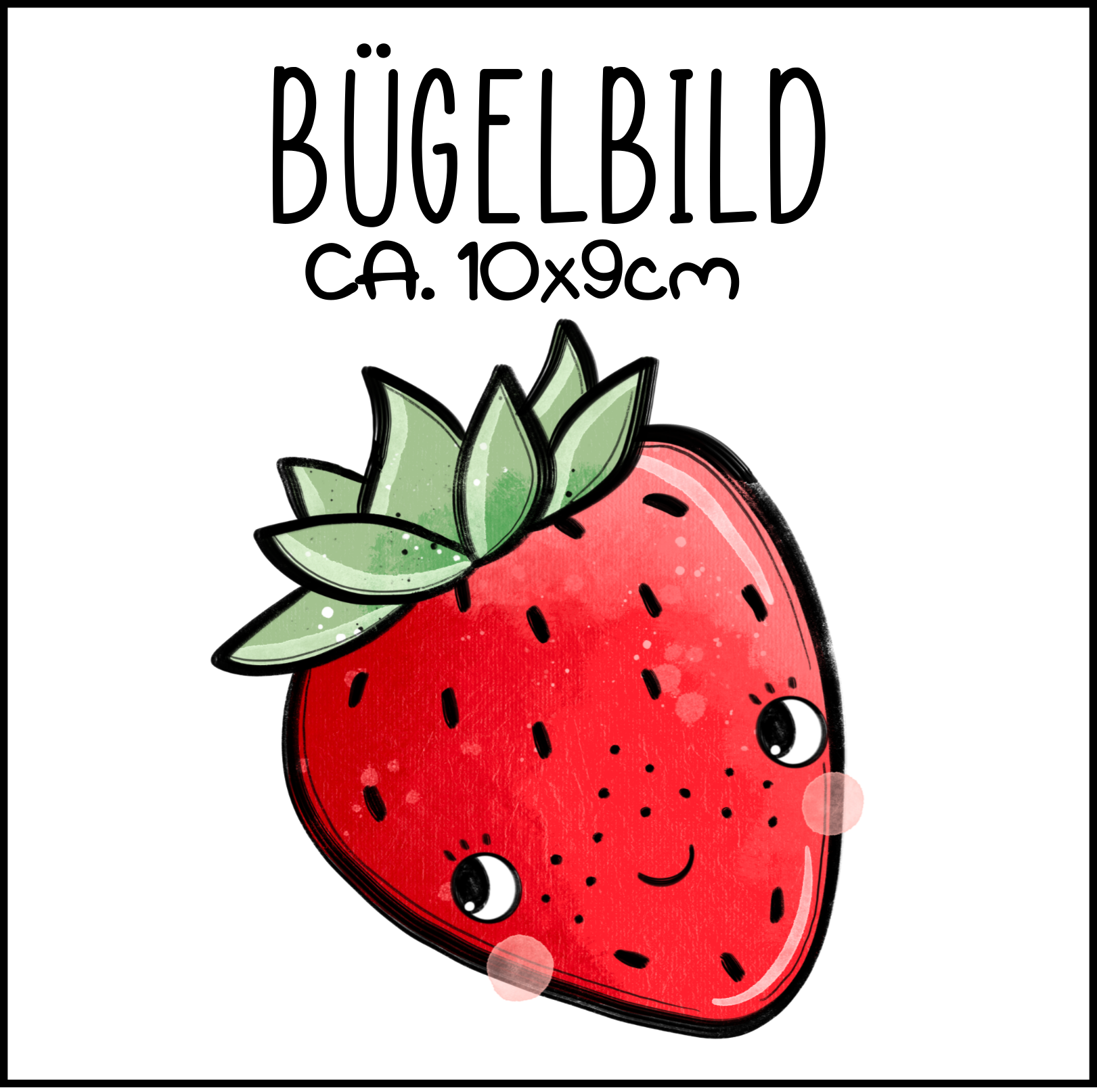 Bügelbild Erdbeeri