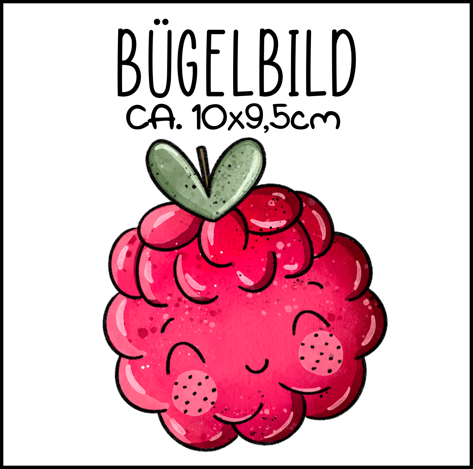 Bügelbild Himbeere