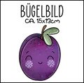 Bügelbild Pflaume Gross