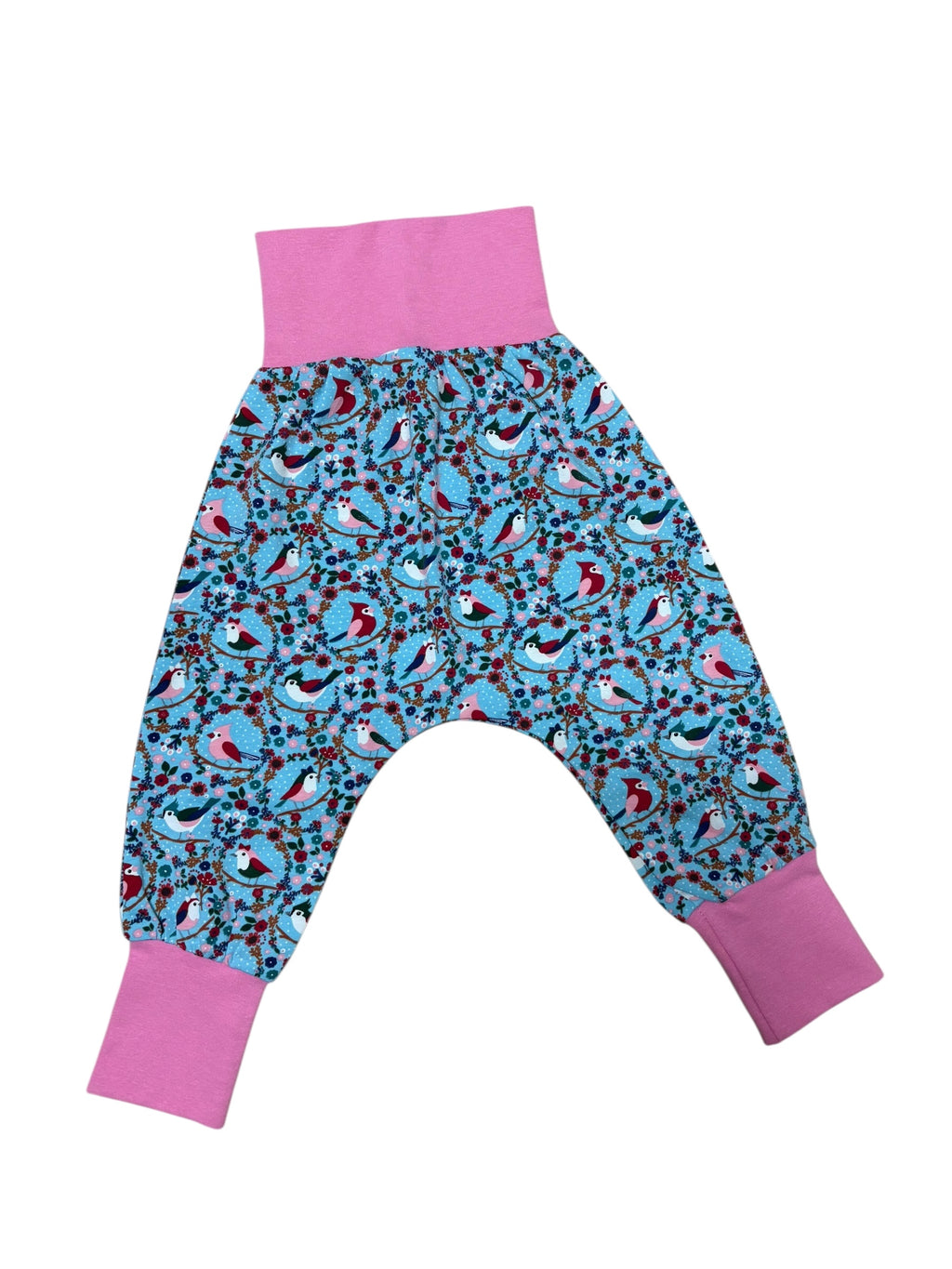 Pumphose Vögelchen blau 92/98